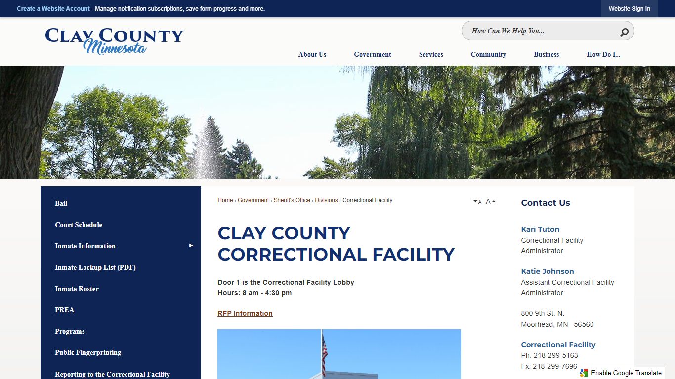 Clay County Correctional Facility | Clay County, MN - Official Website