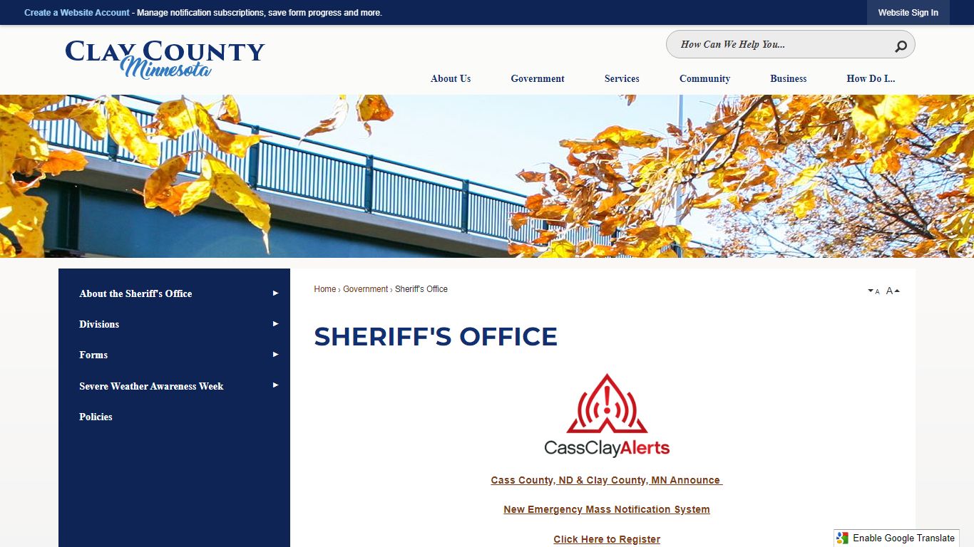 Sheriff's Office | Clay County, MN - Official Website